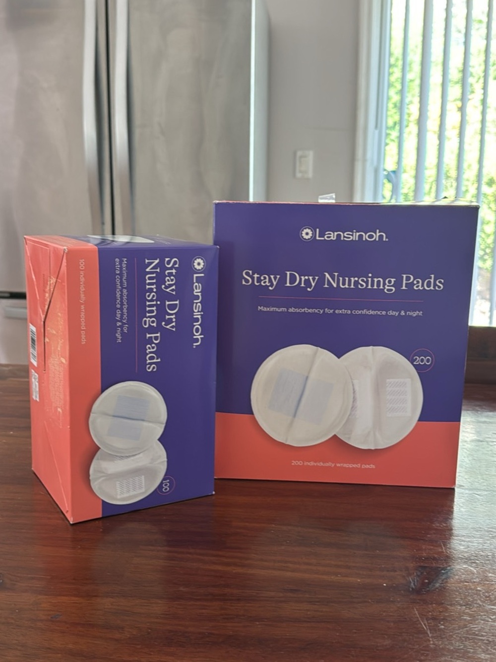 2 boxes Lansinoh Stay Dry Nursing Pads, near 300 counts